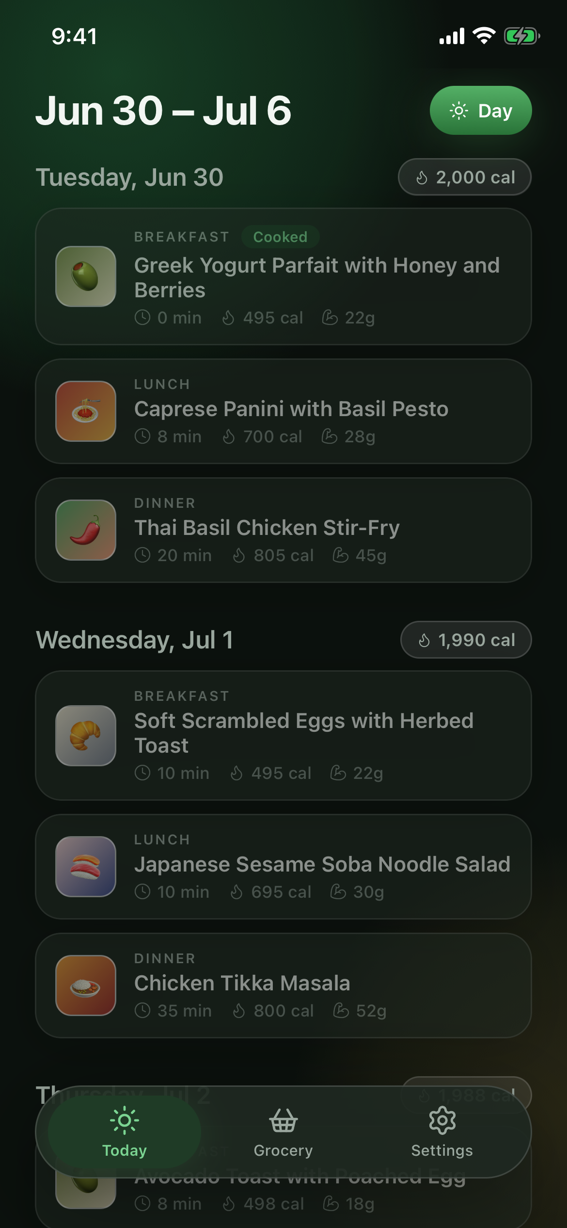 Your whole week, already planned