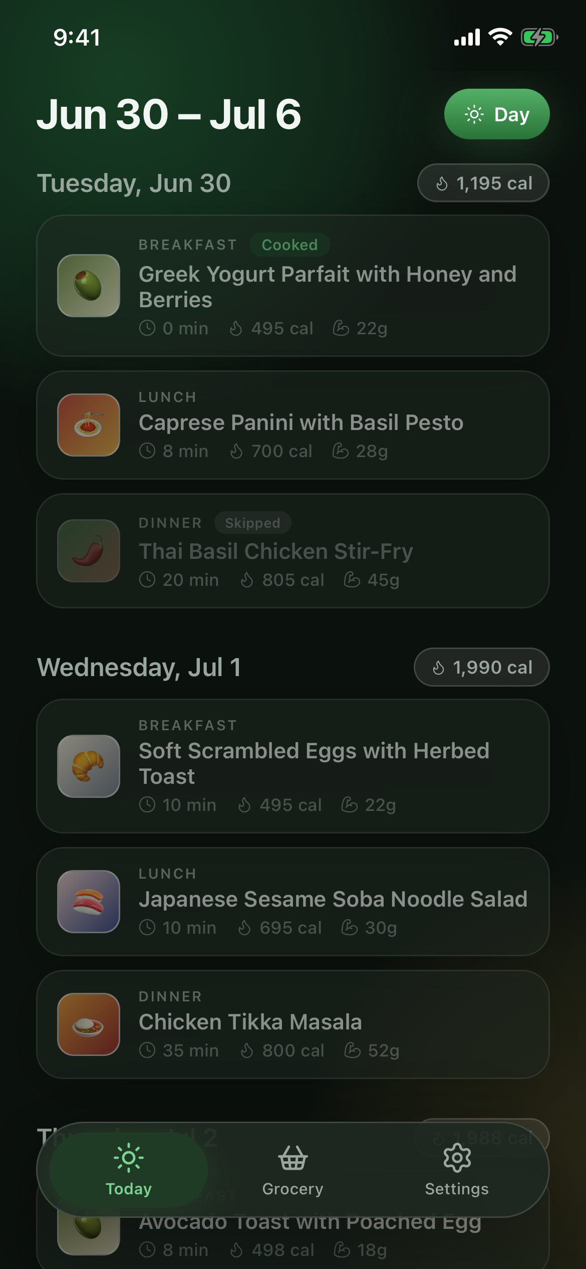 Skip what you won’t cook